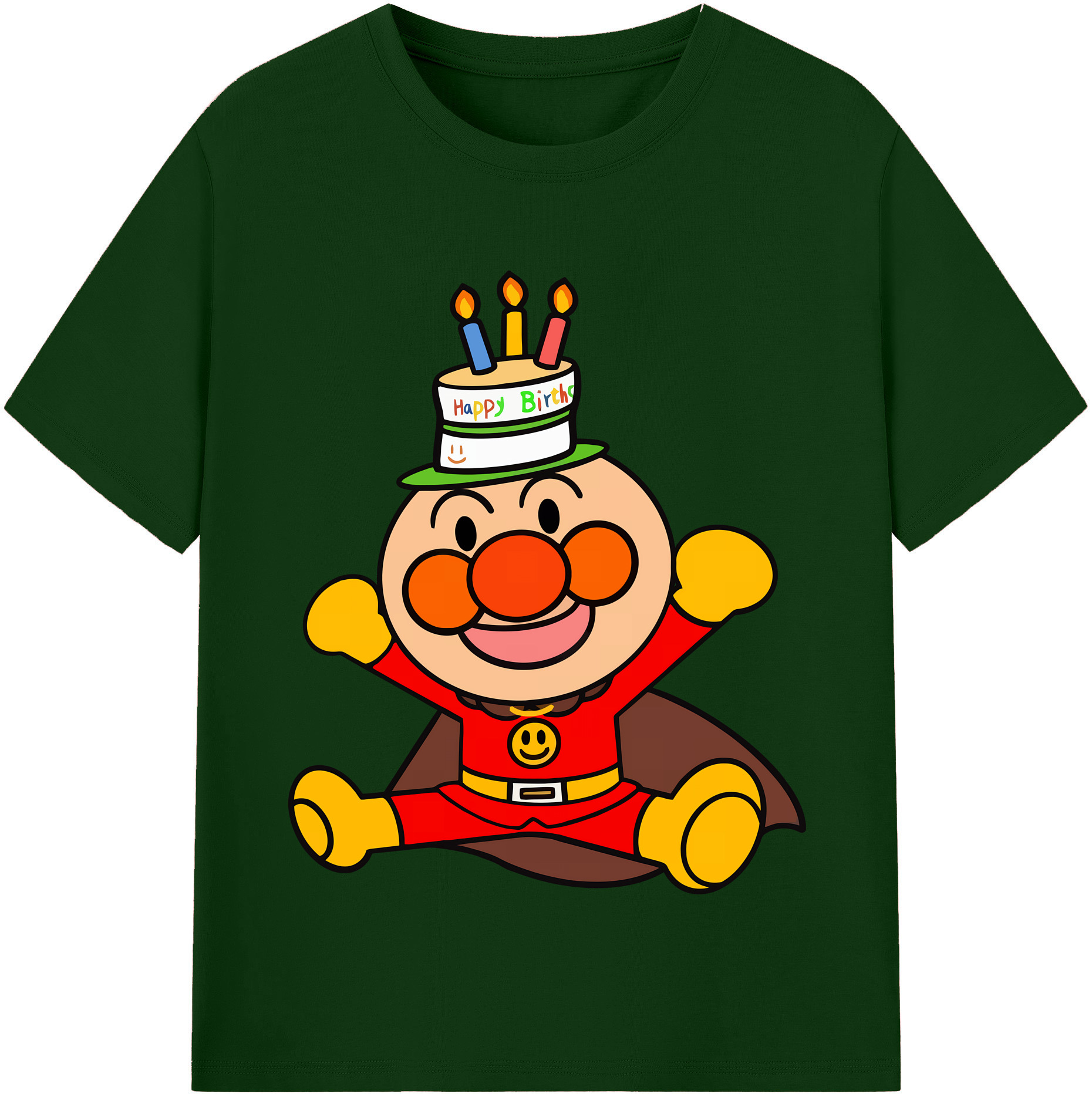 （画像用） アンパンマン Anpanman 綿100％半袖Tシャツ（フロントプリント）
